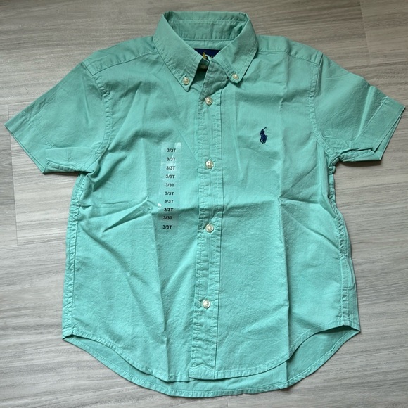 POLO RALPH LAUREN KIDS TODDLER SHORT SLEEVE BOTTON DOWN SHIRT 3T - Picture 2 of 4